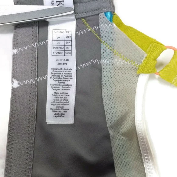 Cake Maternity Lemon Zest Gray Underwire Sports Nursing Bra Size 38H NWT